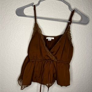 American Eagle Outfitters Chocolate Lace Camisole